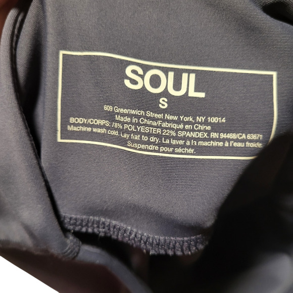 Soul Cycle star patterned workout top and leggings in purple/gray, size small - Picture 7 of 7